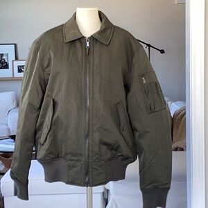 NWT Banana Republic Tailored Performance Green Bomber Jacket